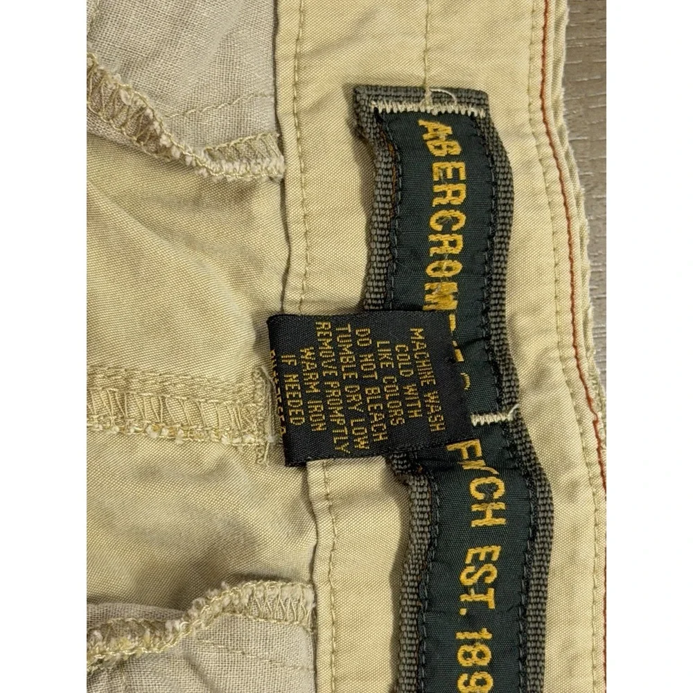 Vintage Abercrombie Fitch Cargo Shorts Mens 34 Fatigue Skate Y2K Distressed